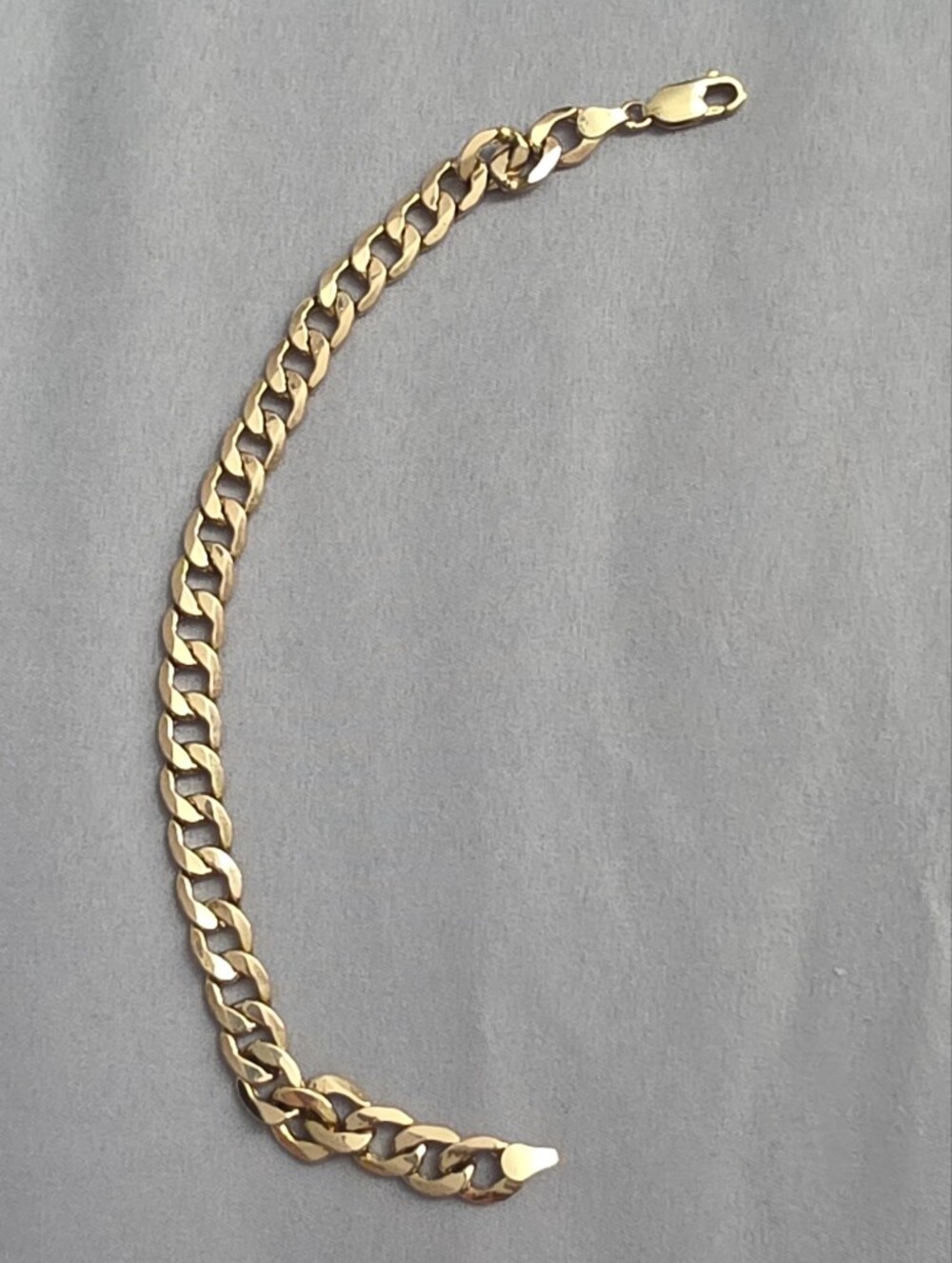 10k Gold Tone Cuban Link Bracelet - Classic Chain